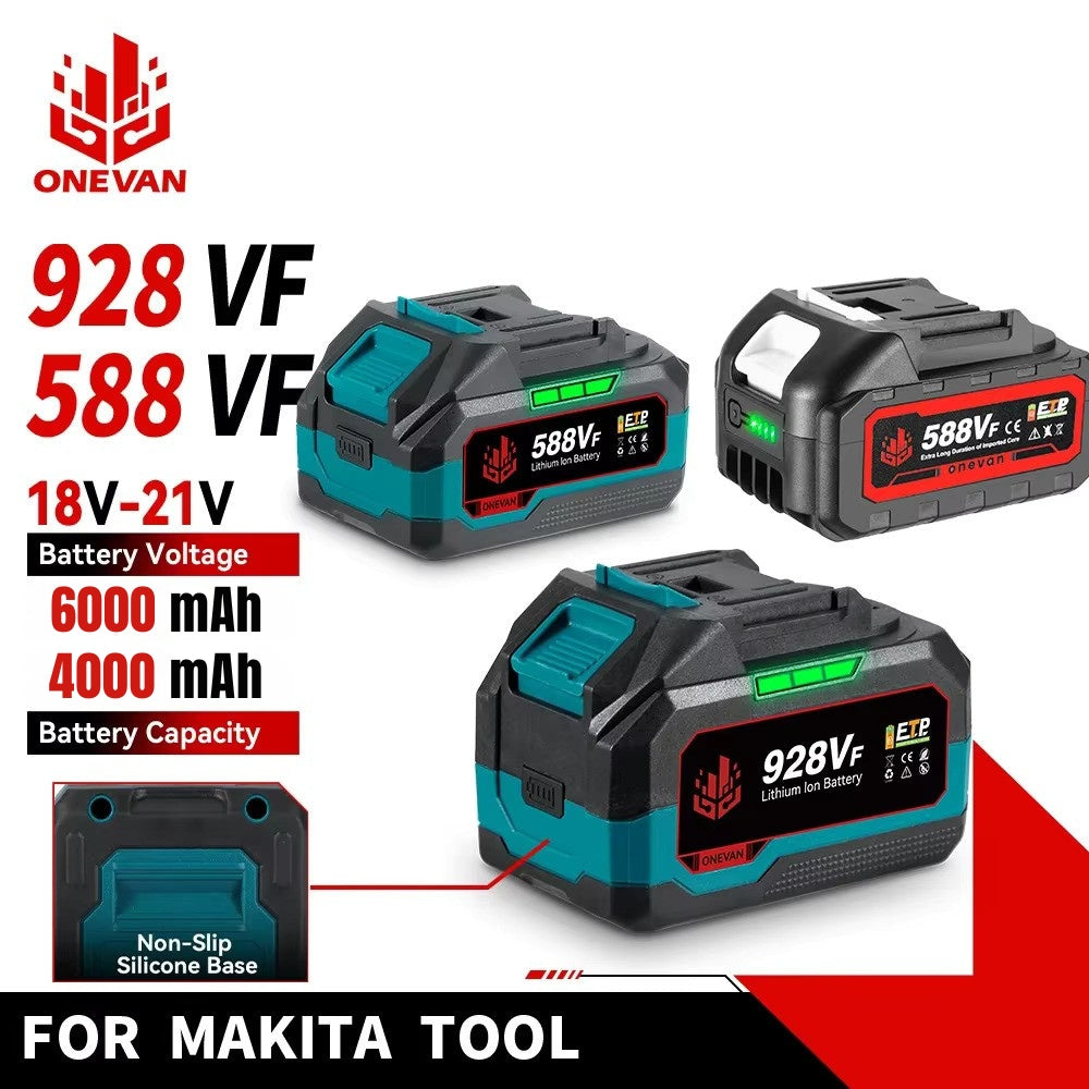 Batteria Ricaricabile 20V 4Ah 6Ah Ioni di Litio per Makita Onevan Chain Saw Gisam Makota