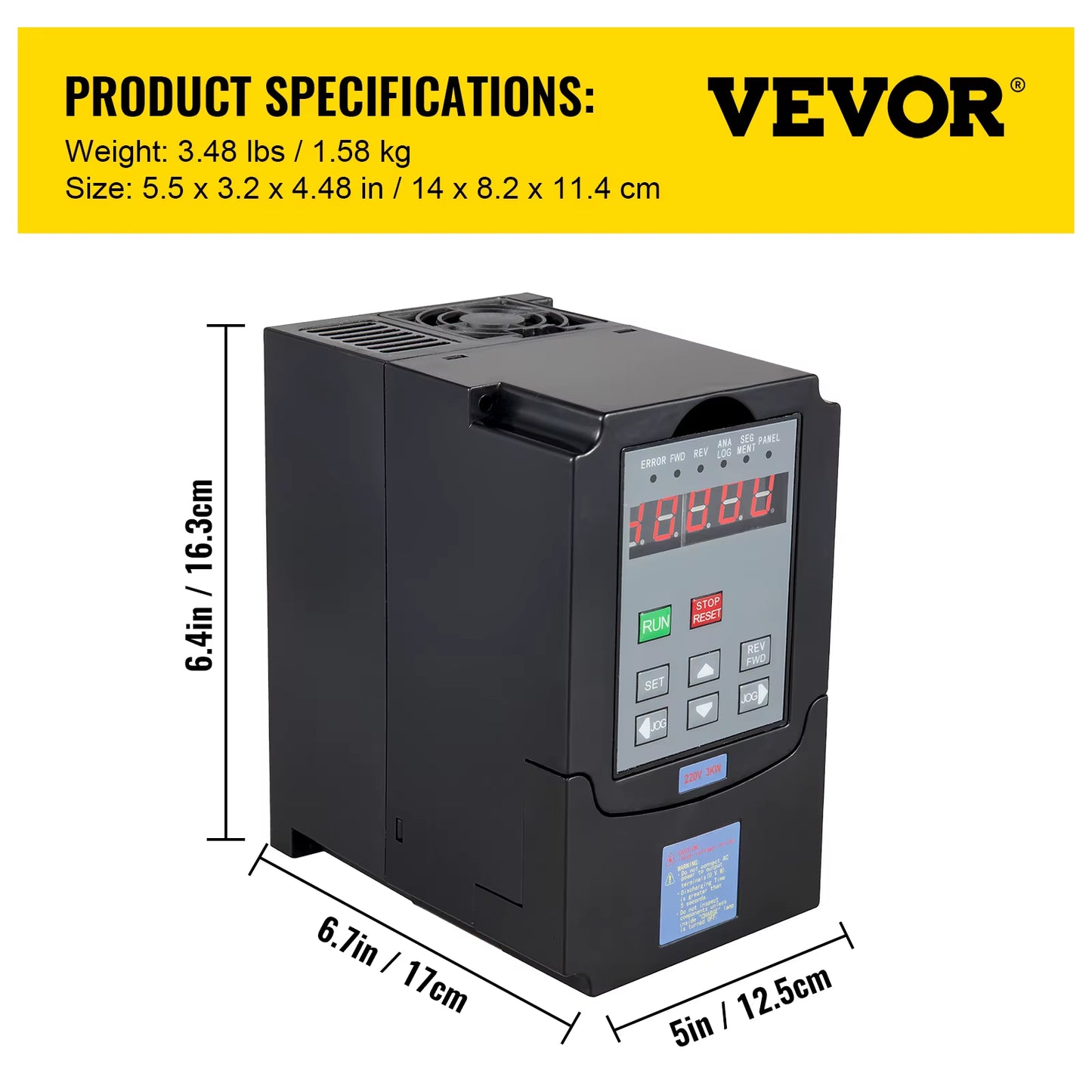 Inverter Motore per Mandrino 0,8Kw 1,5Kw 2,2Kw 4Kw Fresa CNC Convertitore 220V