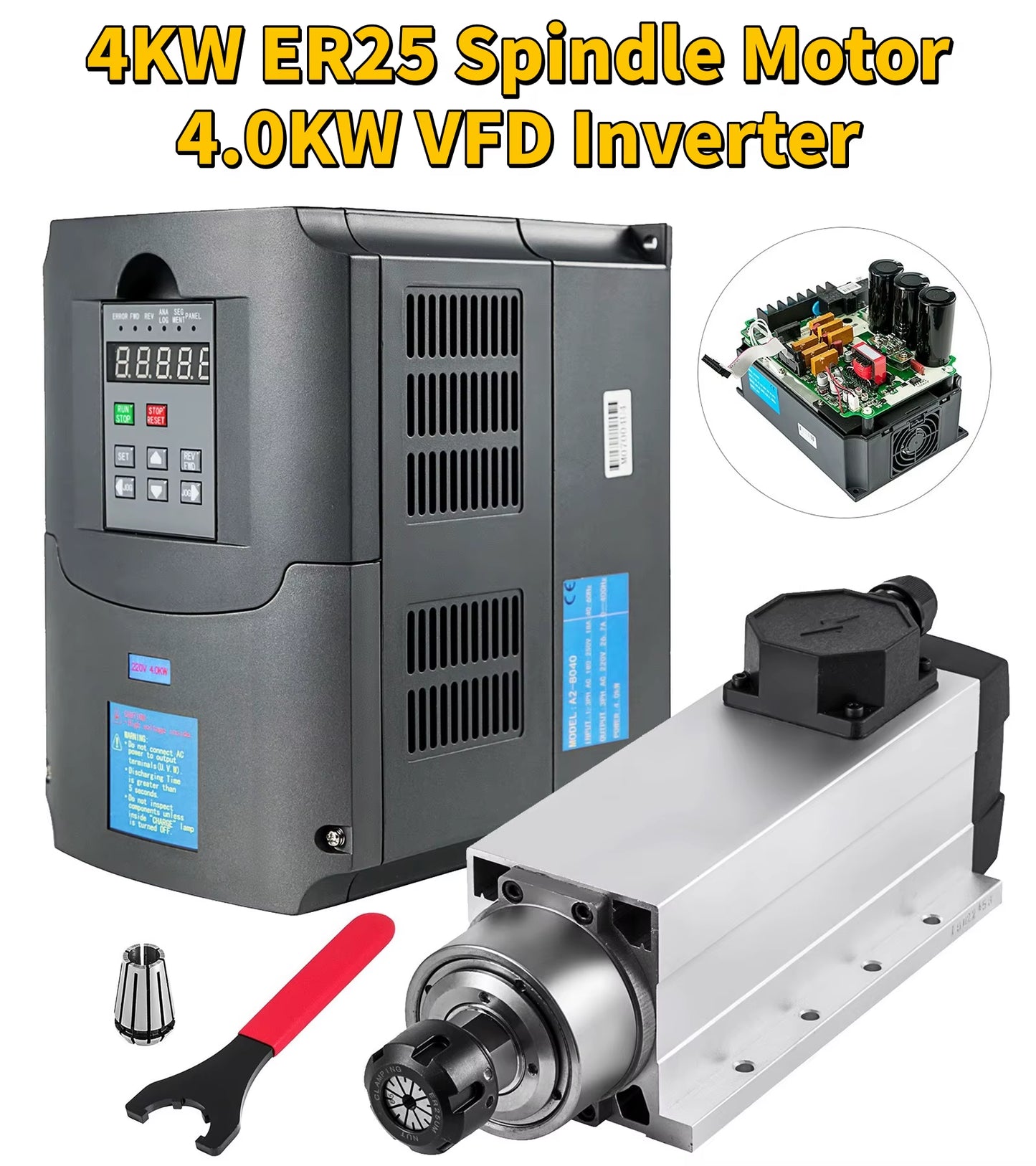 Inverter Motore per Mandrino 0,8Kw 1,5Kw 2,2Kw 4Kw Fresa CNC Convertitore 220V