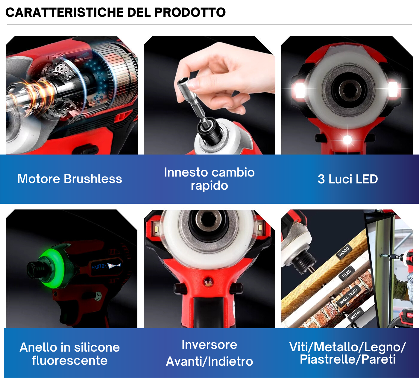 Avvitatore a Impulsi a Batteria 20V Brushless 180Nm