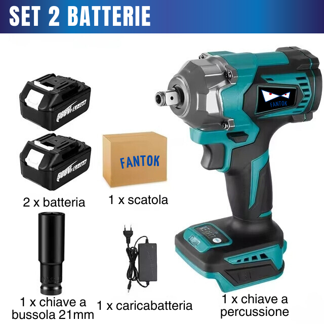 Avvitatore a Massa Battente a Batteria 20V Brushless 500Nm