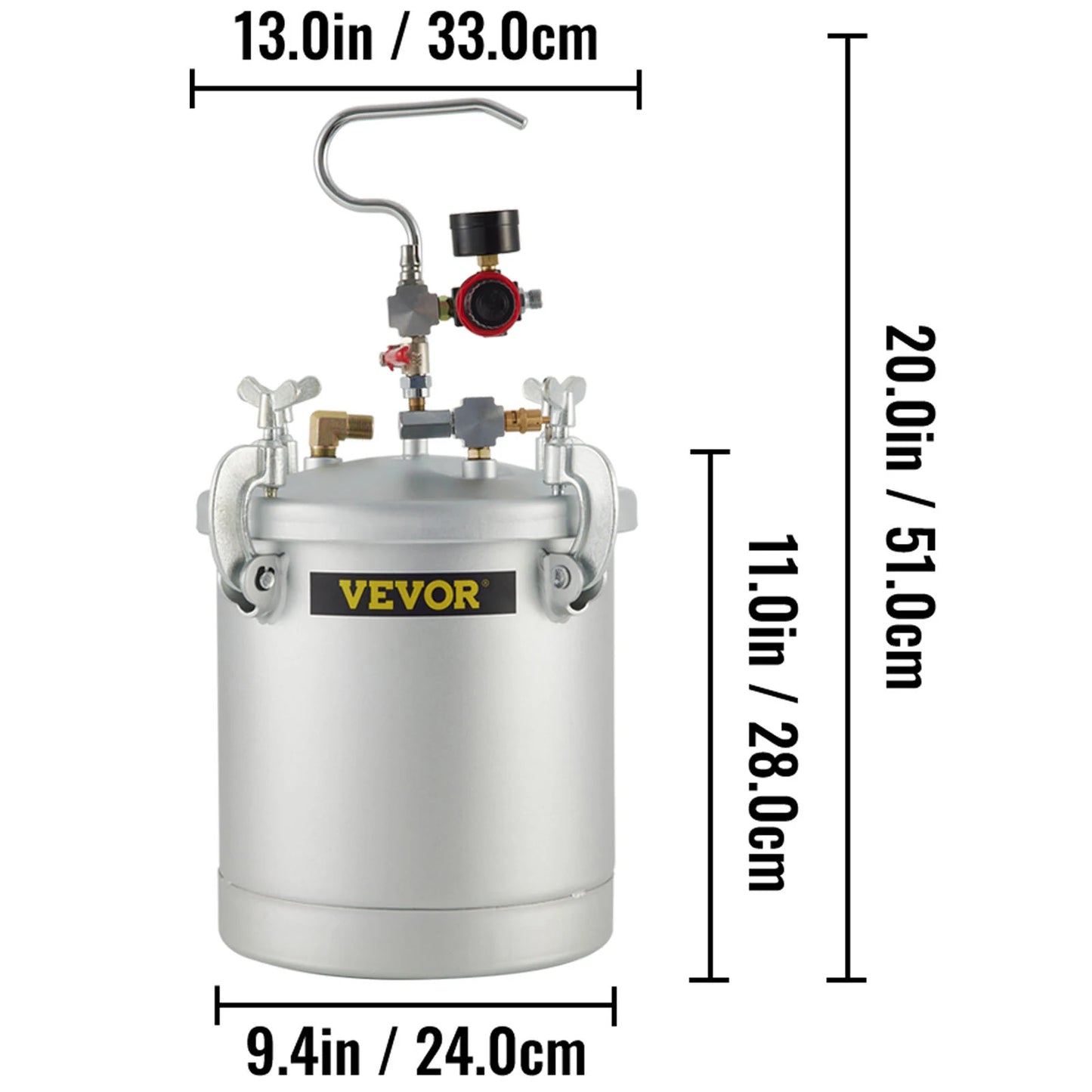 Verniciatore a Spruzzo con Pistola Serbatoio 10lt Spruzzatore Vernice Pressione