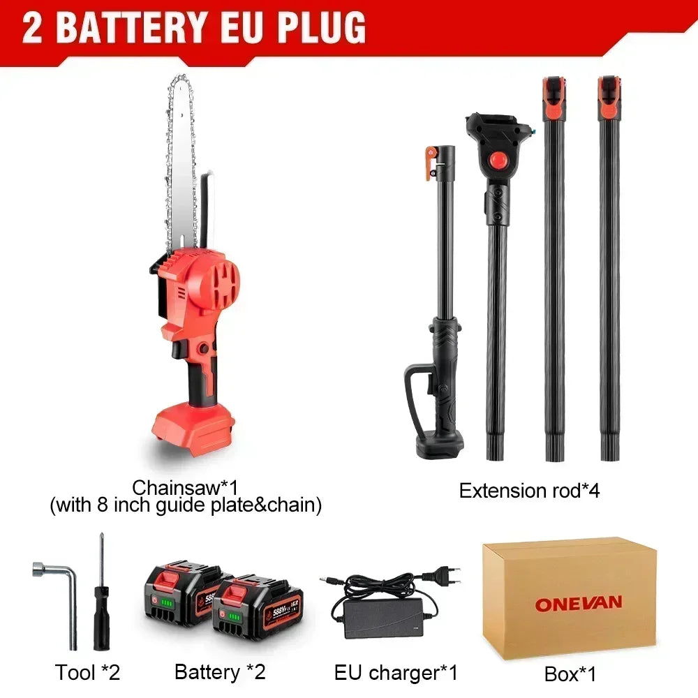 Sega Telescopica a Batteria 20V Allungabile 2,25mt per Potatura 8 Pollici