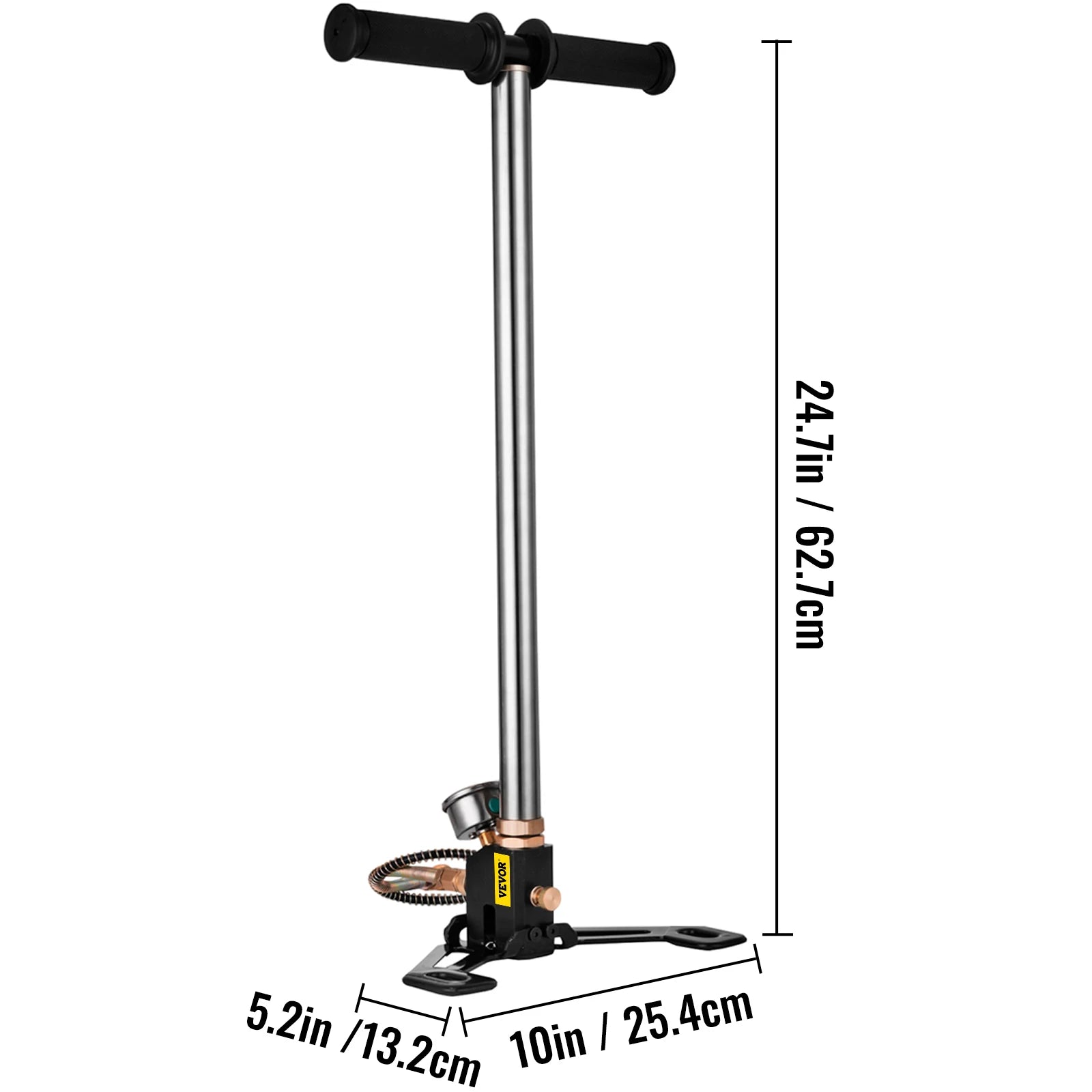 Pompa Manuale a 3 Stadi Alta Pressione con manometro Armi Fucile PCP 4500psi