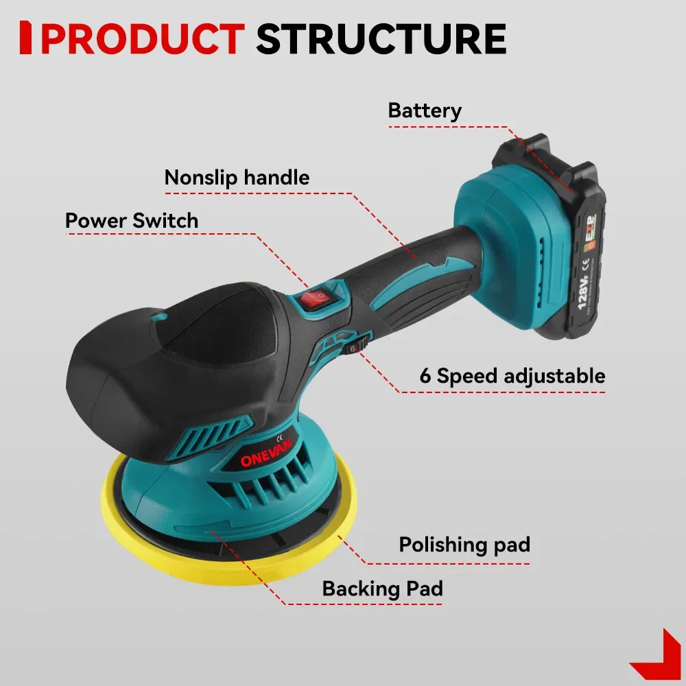 Lucidatrice Rotante a Batteria 20V per Auto Multifunzionale per Batteria Makita