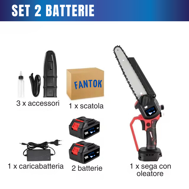 Sega Elettrica a Batteria 20V Brushless 8 Pollici con Oliatore