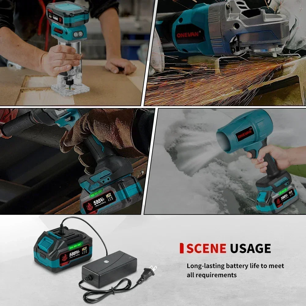 Batteria Ricaricabile 20V 4Ah 6Ah Ioni di Litio per Makita Onevan Chain Saw Gisam Makota