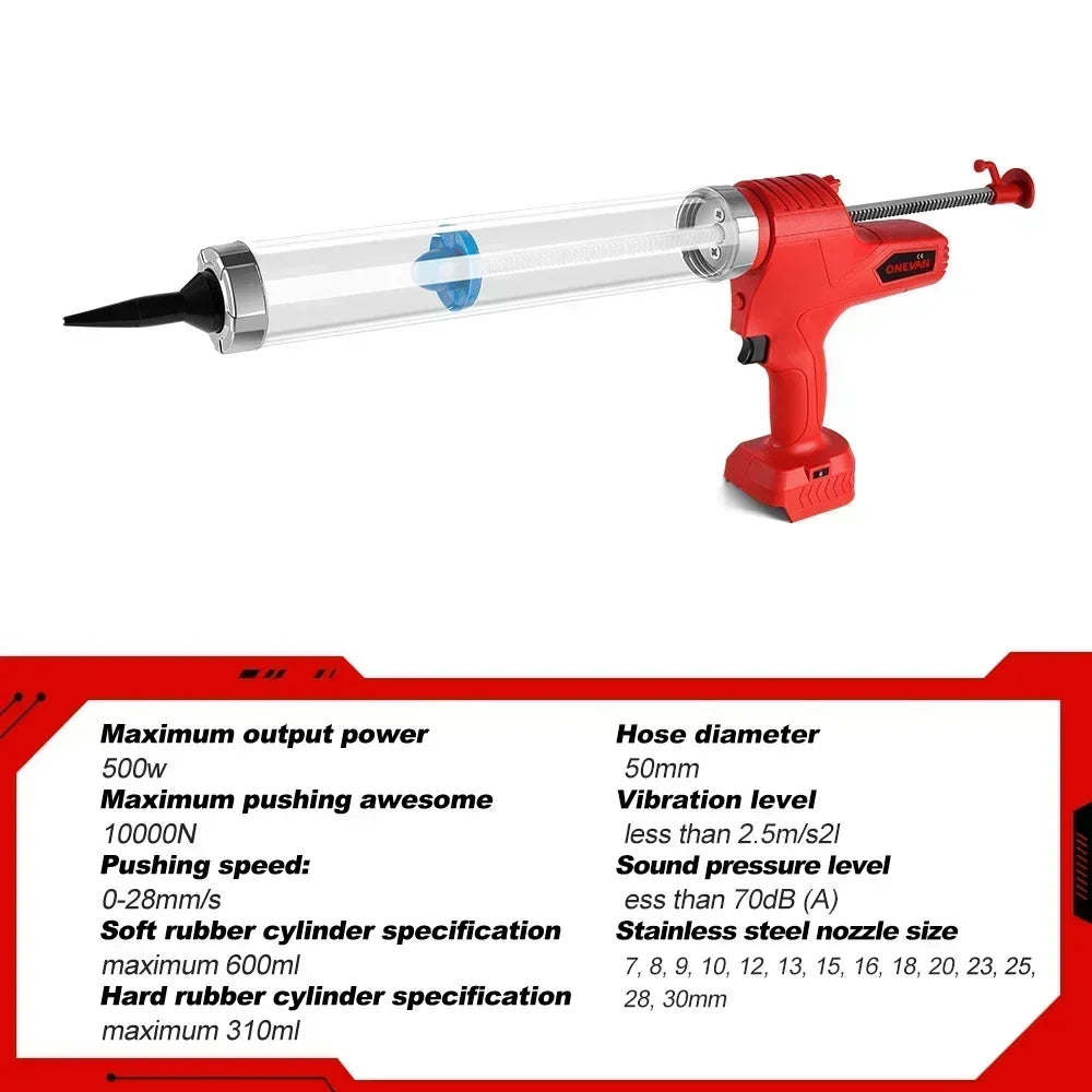 Pistola per Silicone Elettrica a Batteria per Makita 18V Colla Cemento NO BATTERIA